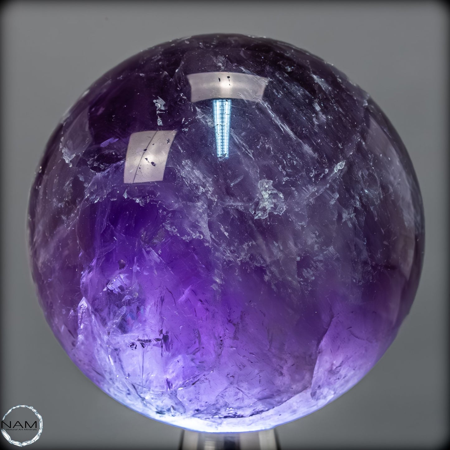 Natürliche Amethyst-Kristall Kugel, Brasilien - 732,69g - 77mm
