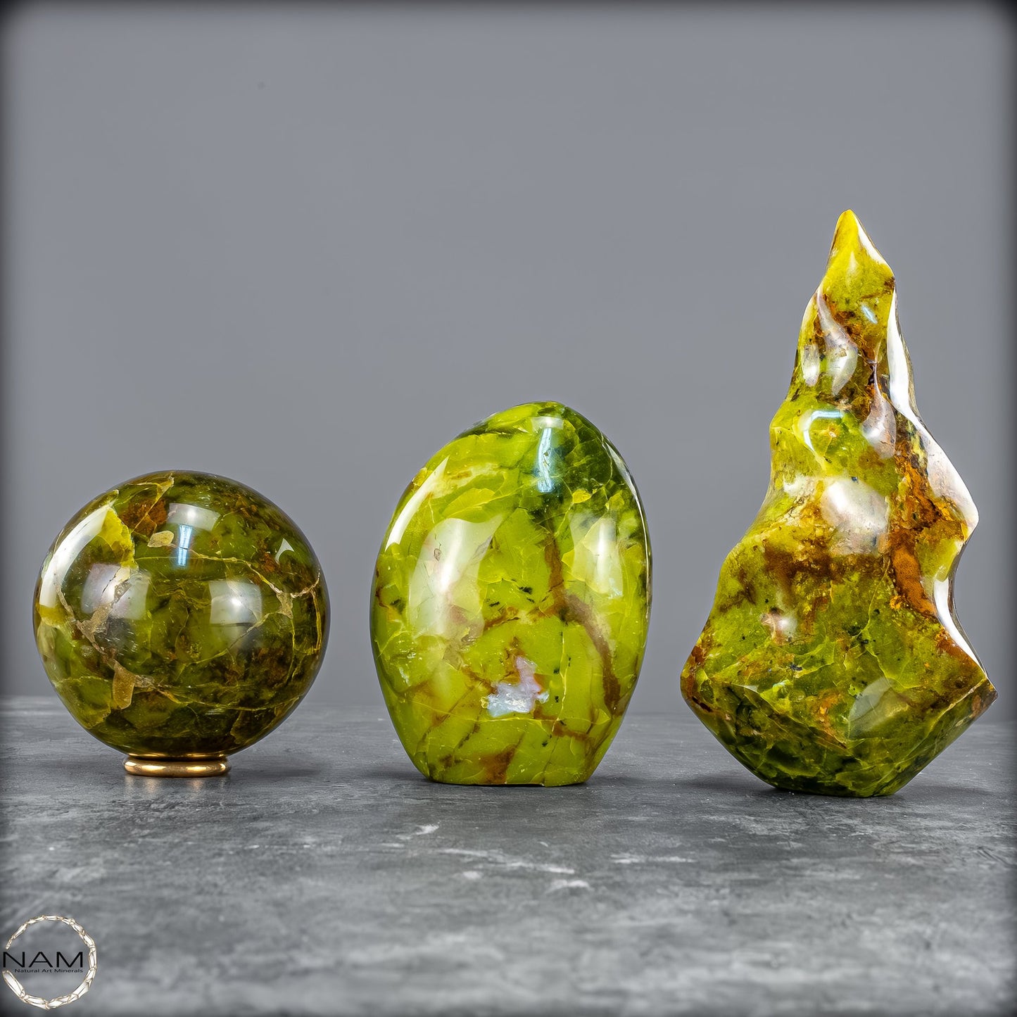 Außergewöhnliches Grünes Opal Set -1624,24g