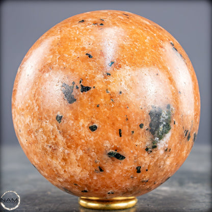 Natürliche Orangencalcit  Kristall-Kugel - 887,33g