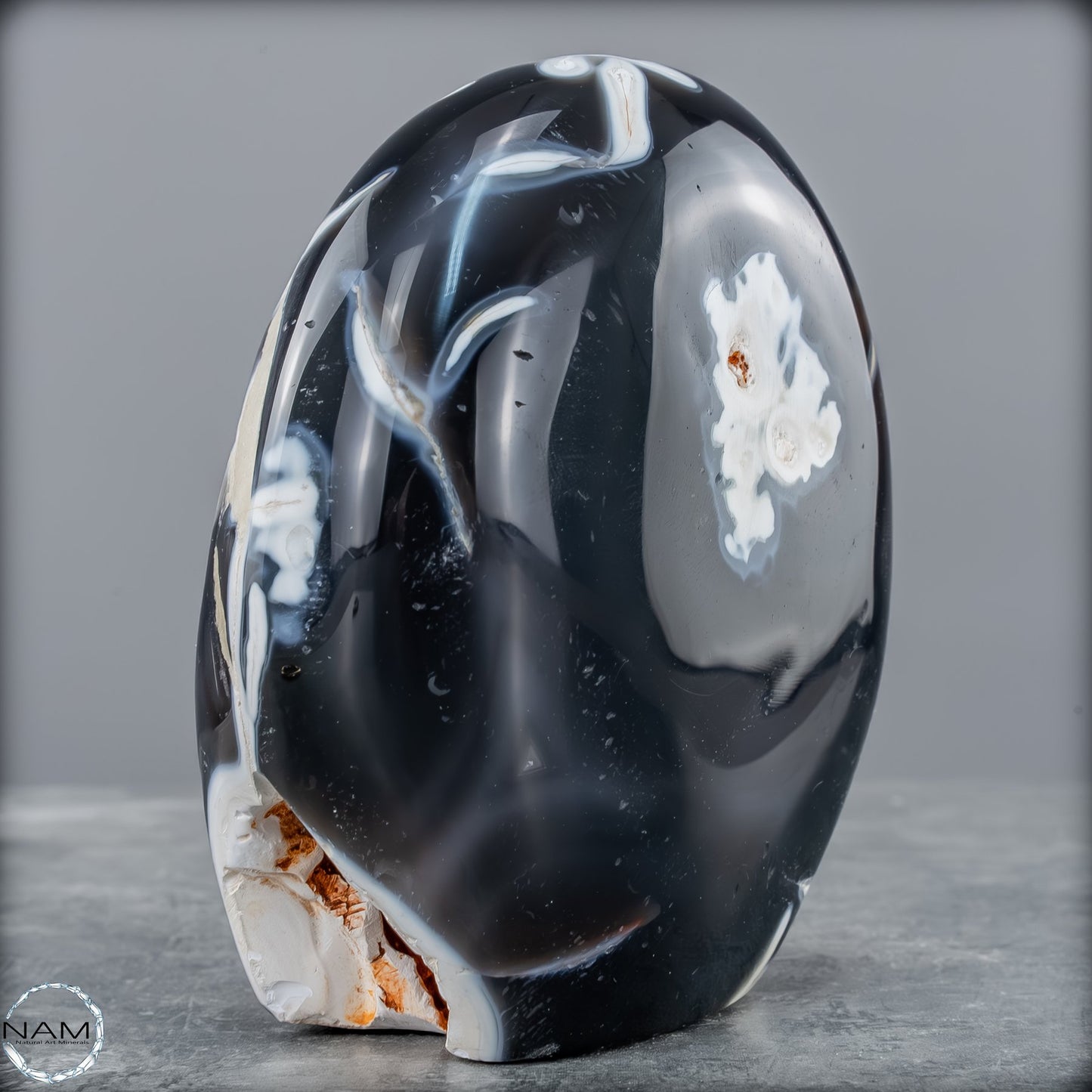 Natürliche Orca-Achat Kristall Freiform aus Brasilien - 911,37g