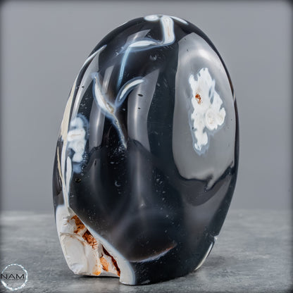 Natürliche Orca-Achat Kristall Freiform aus Brasilien - 911,37g