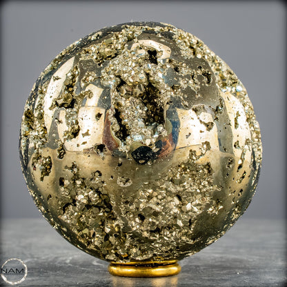 Natürliche Dekorative Pyrit-Kristall Kugel / Druse -1178,46g