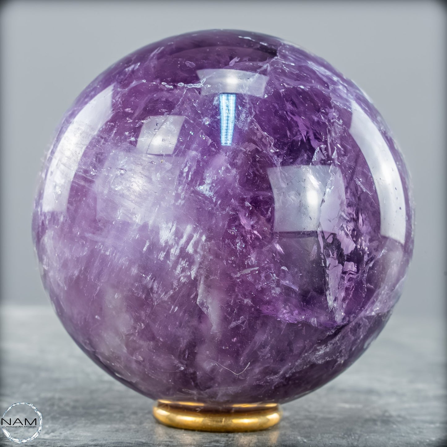 Natürliche Amethyst-Kristall Kugel, Brasilien - 732,69g - 77mm