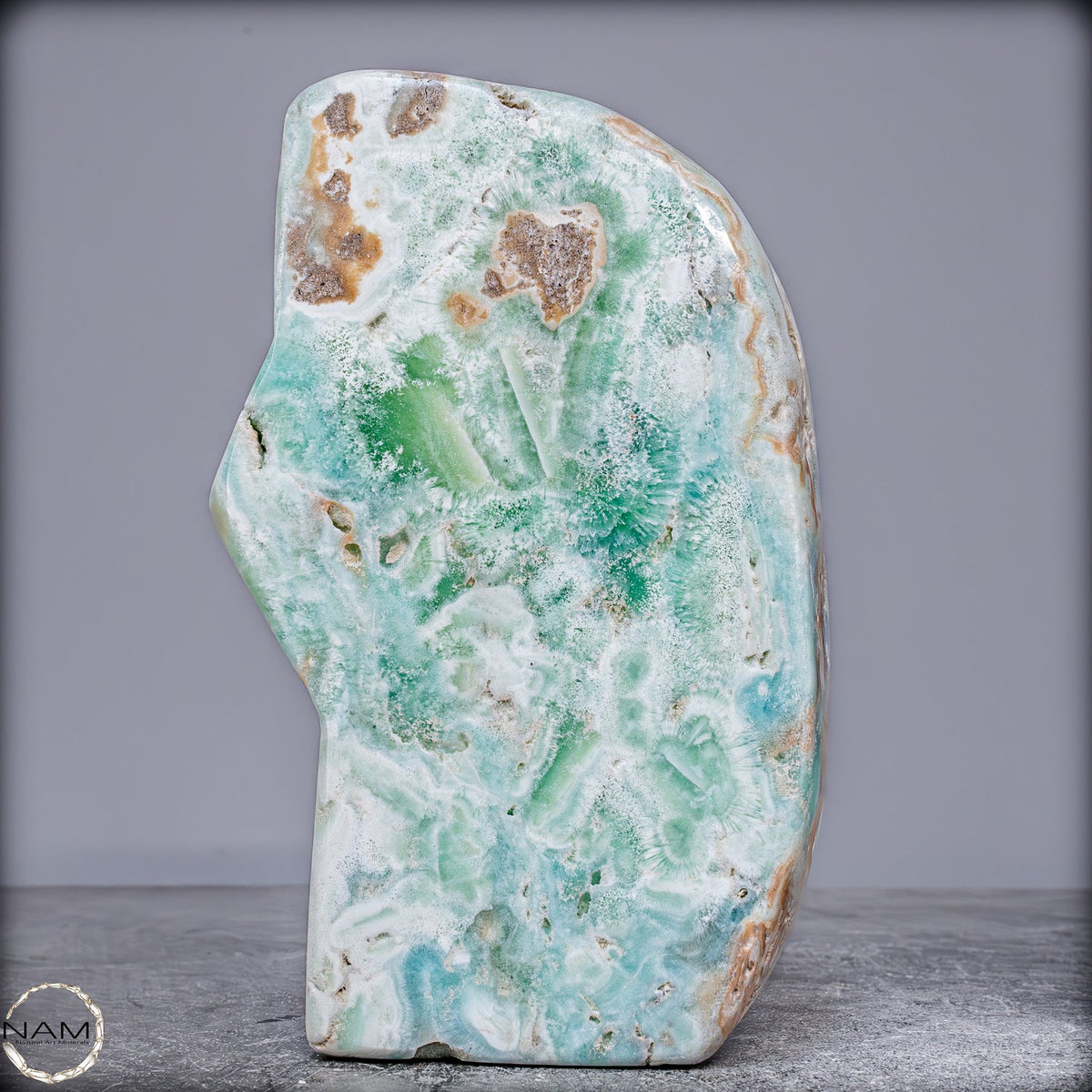 Natürlicher Blau-Grüne Aragonit Kristall-Freiform - 1173,29g
