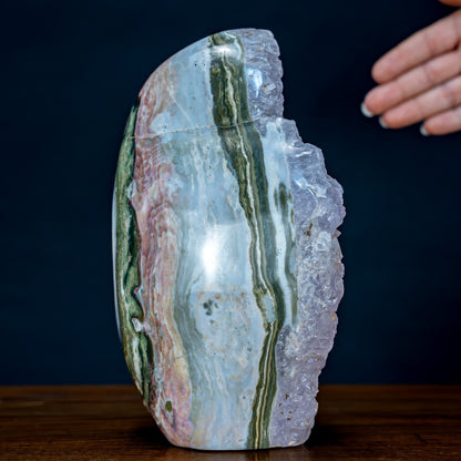 Natürliche Amethyst-Jaspis-Achat Kristall Freiform/Druse - 2309,76g