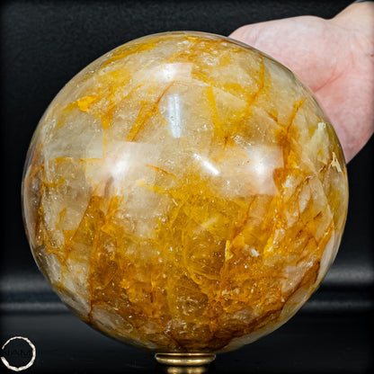 Große Natürliche Quarz Kristall-Kugel "Golden Healer" -4149,61g