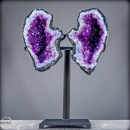 Natürliche Amethyst Drusen Flügel auf Ständer - 24320,31g