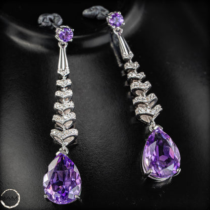 Amethyst Ohrringe aus 925er Silber  8,14g 40,7ct