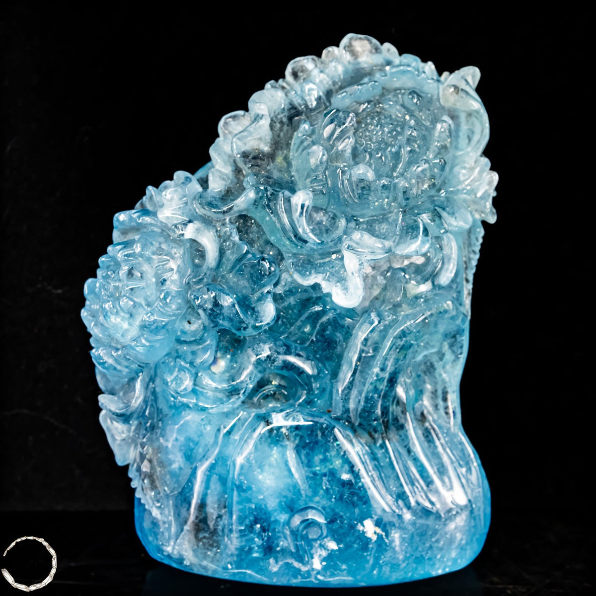 Aquamarin-Skulptur – Ein faszinierendes Kunstwerk  -227,89g