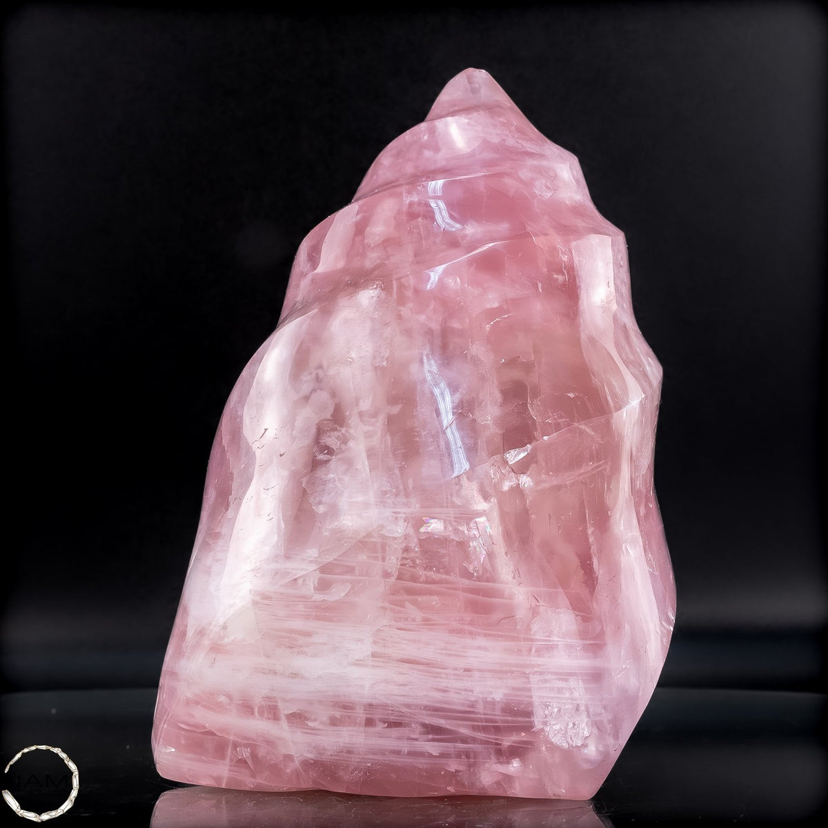 Natürliche Rosenquarz-Kristall Flamme aus Brasilien -1586,17g