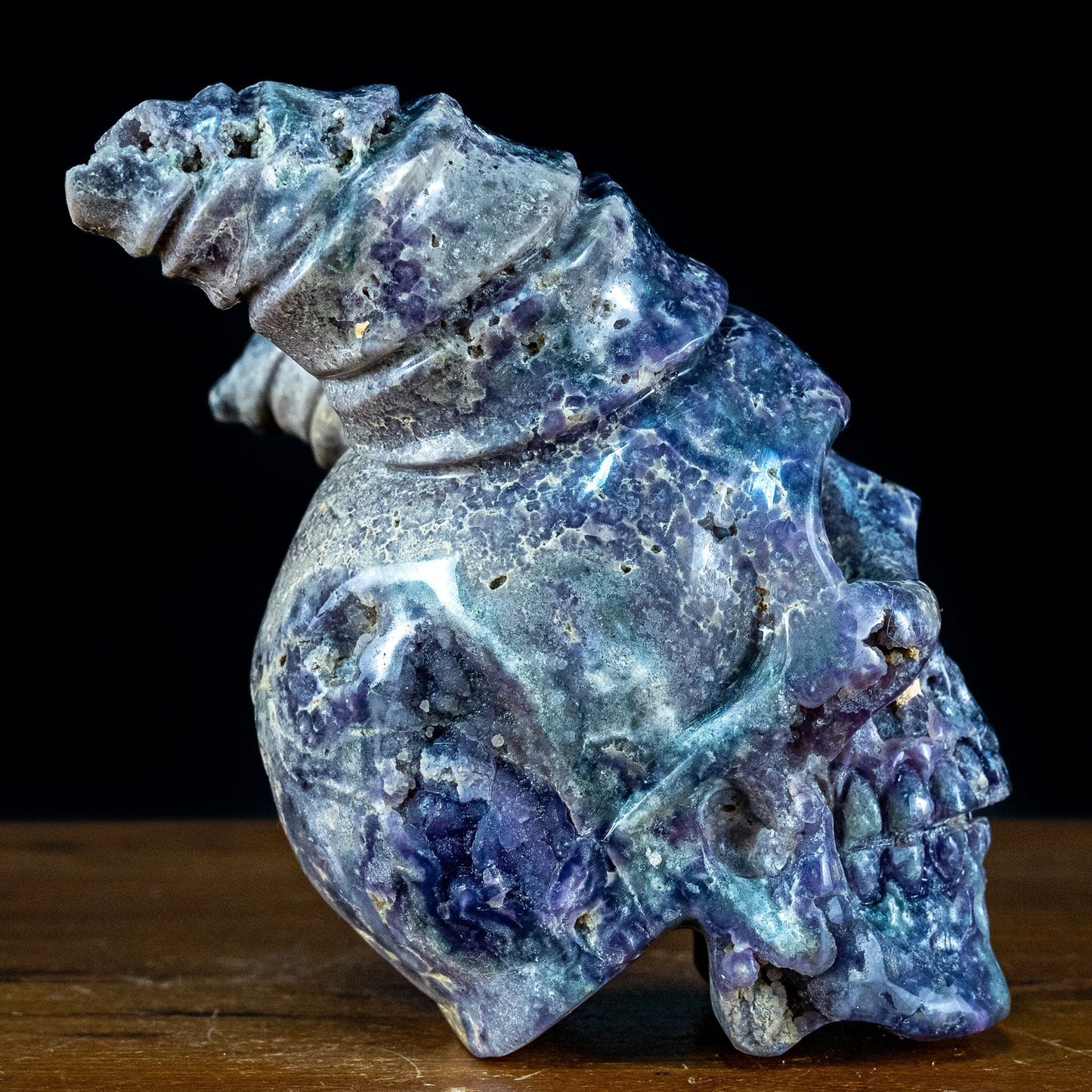 Natürlicher Botryoidal Chalcedony Kristall-Totenkopf - 3320,84g