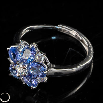 Strahlende Eleganz – Exklusiver Saphir-Ring aus 925er Silber - 2,66g 13,3ct