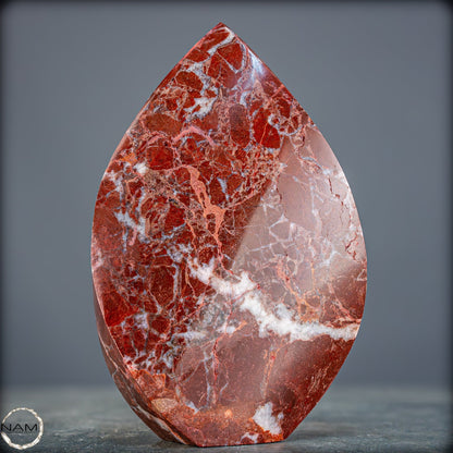 Himalaya-Jaspis-Flamme – Kraftvolle Naturzeichnung-1002,33g