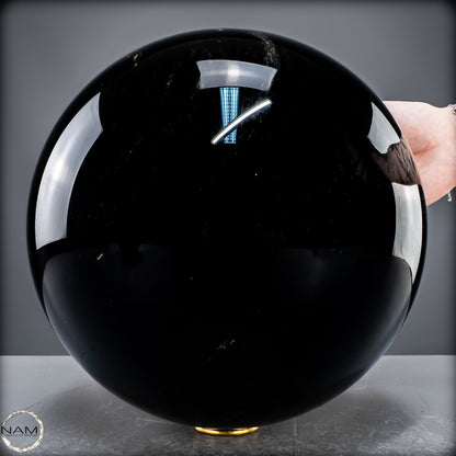 Natürliche Schwarze Schimmernde Obsidian Kristall-Kugel -15984,29g