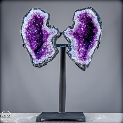 Natürliche Amethyst Drusen Flügel auf Ständer - 24320,31g