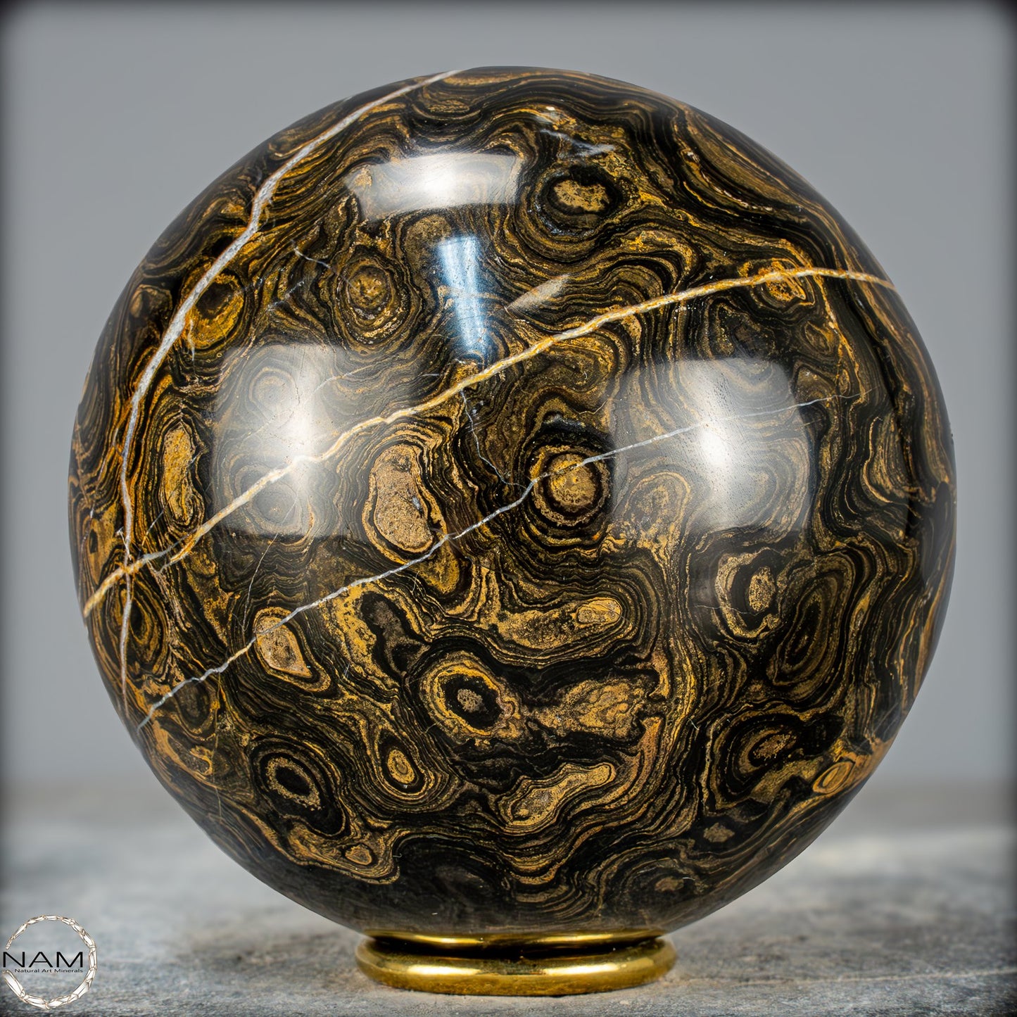 Natürliche Stromatolith -Fossile Algen als Kugel - 2147,03g - 122mm