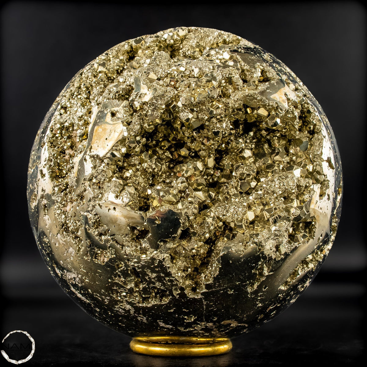 Natürliche Dekorative Pyrit-Kristall Kugel / Druse - 4759,24g
