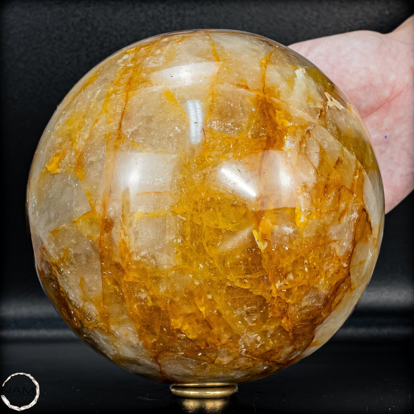 Große Natürliche Quarz Kristall-Kugel "Golden Healer" -4149,61g