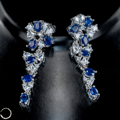 Exklusive Saphir-Ohrringe voller Eleganz-5,18g / 25,9ct