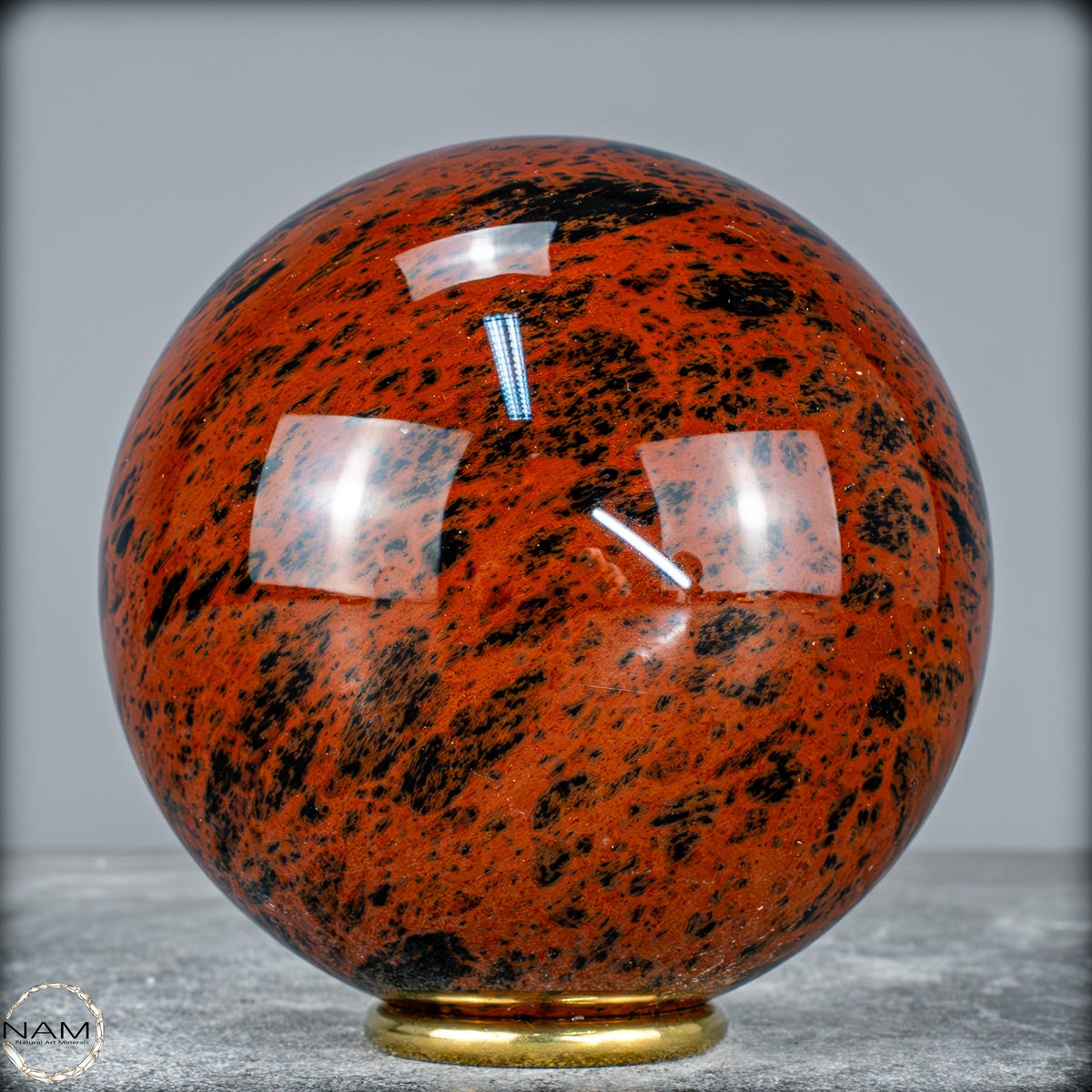 Natürliche Mahagoni-Obsidian Kristall-Kugel -1166,66g
