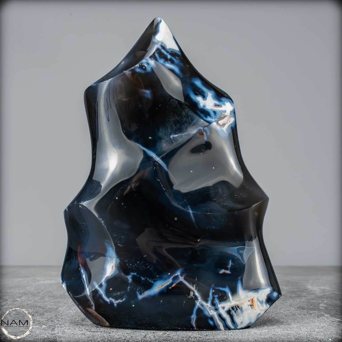Natürliche Orca-Achat Kristall Flamme aus Brasilien - 901,56g
