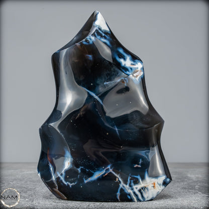 Natürliche Orca-Achat Kristall Flamme aus Brasilien - 901,56g