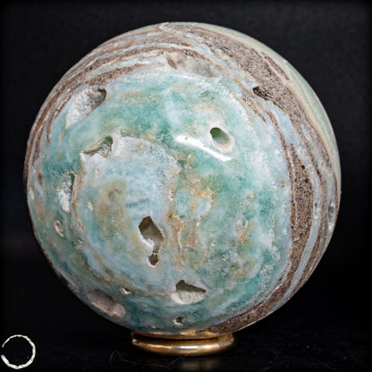 Natürliche Blau-Grüne Aragonit-Kristall Kugel - 727,72g - 80mm