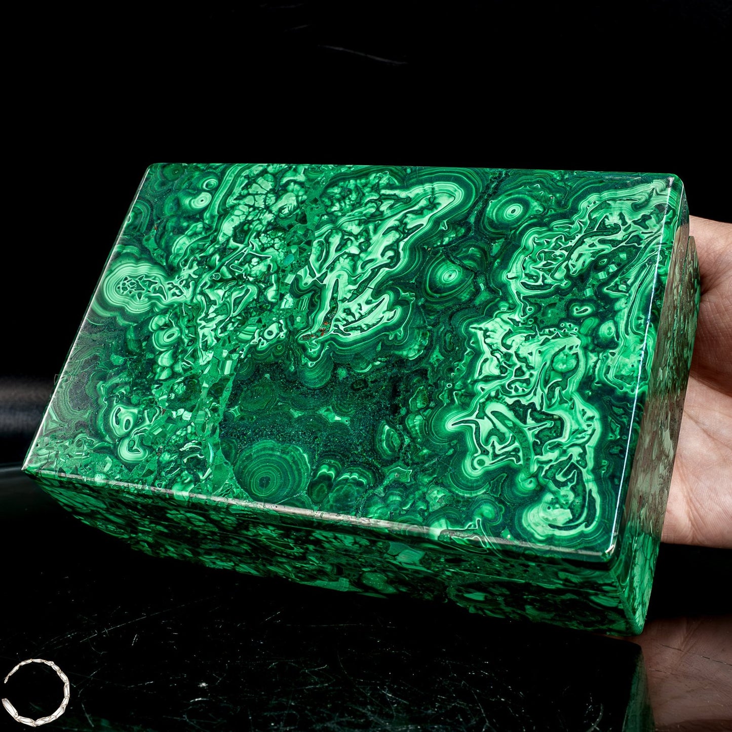 Einzigartige Malachit & Chrysocolla Schmuckkästchen/Box -1095,38g