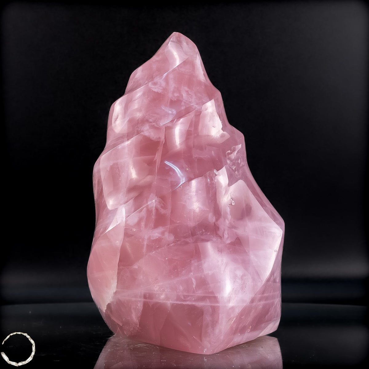 Natürliche Rosenquarz-Kristall Flamme aus Brasilien -1586,17g