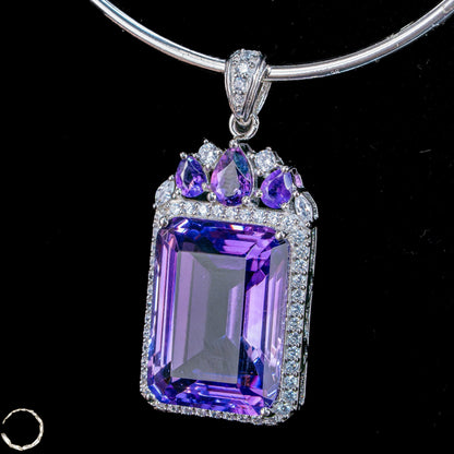 Amethyst-Anhänger – ein Meisterwerk aus Licht, Tiefe und Eleganz 6,71g 33,55ct