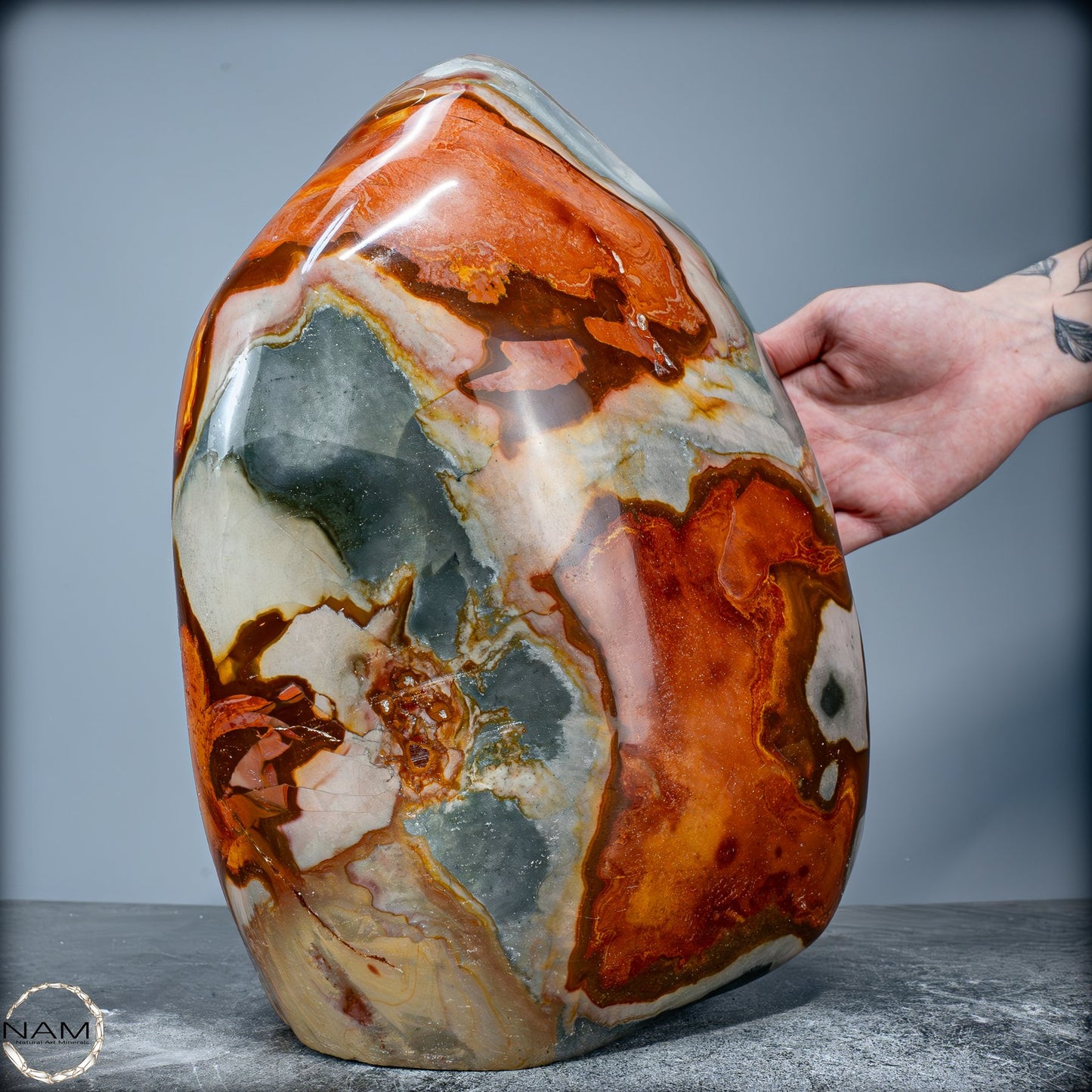 Natürliche Polychrome Jaspis Kristall-Freiform XXL -13681,79g