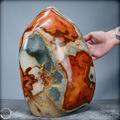 Natürliche Polychrome Jaspis Kristall-Freiform XXL -13681,79g