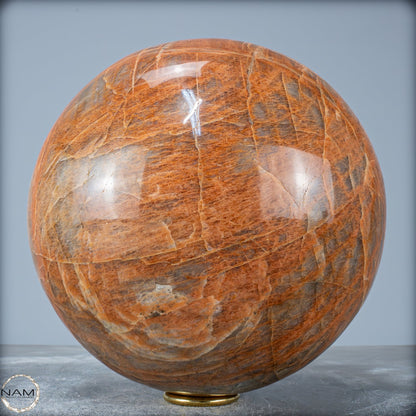 Natürlicher Pfirsich-Mondstein Kristall-Kugel - 9919,91g - 195mm