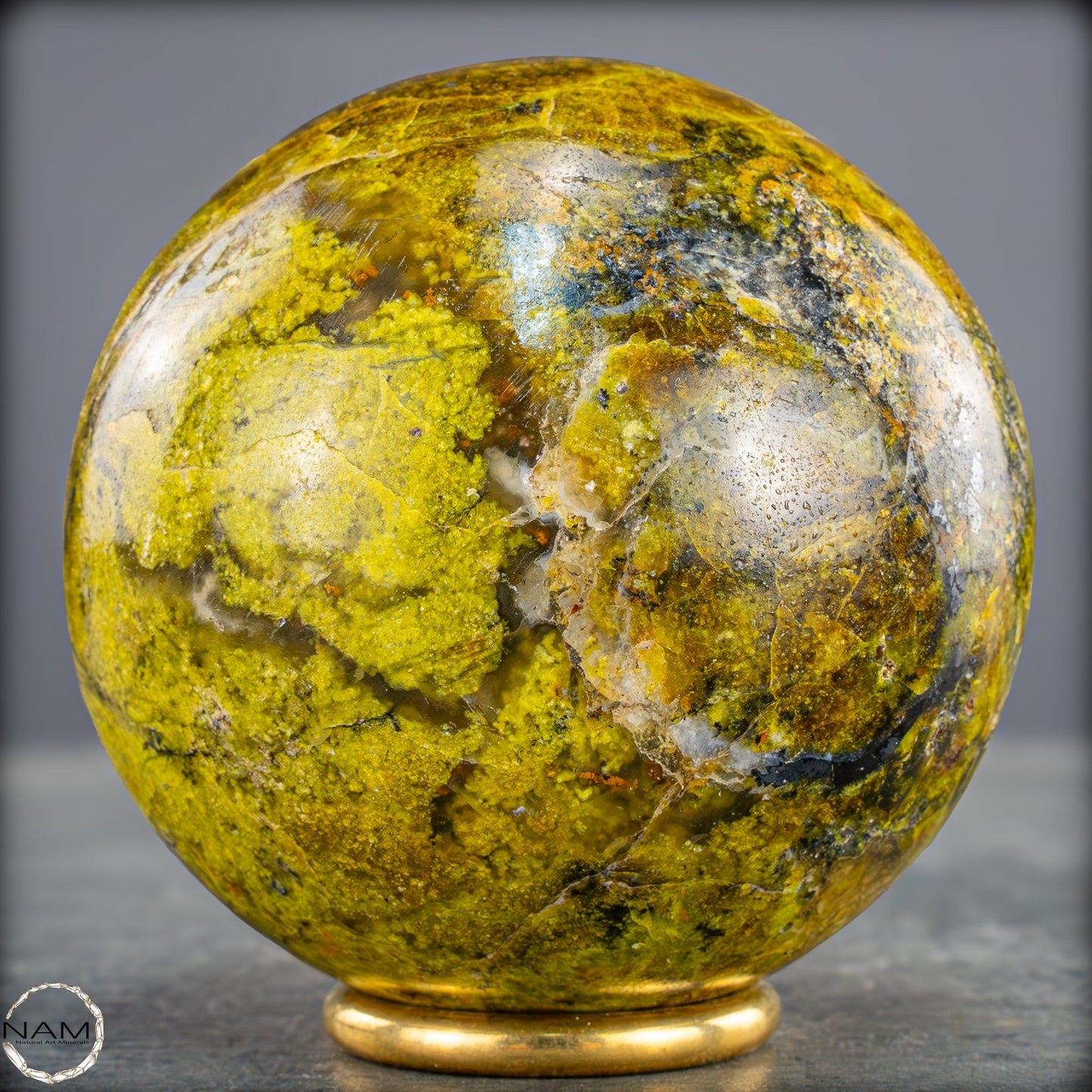 Natürliche Grüne Opal-Kristall Kugel - 736,79g