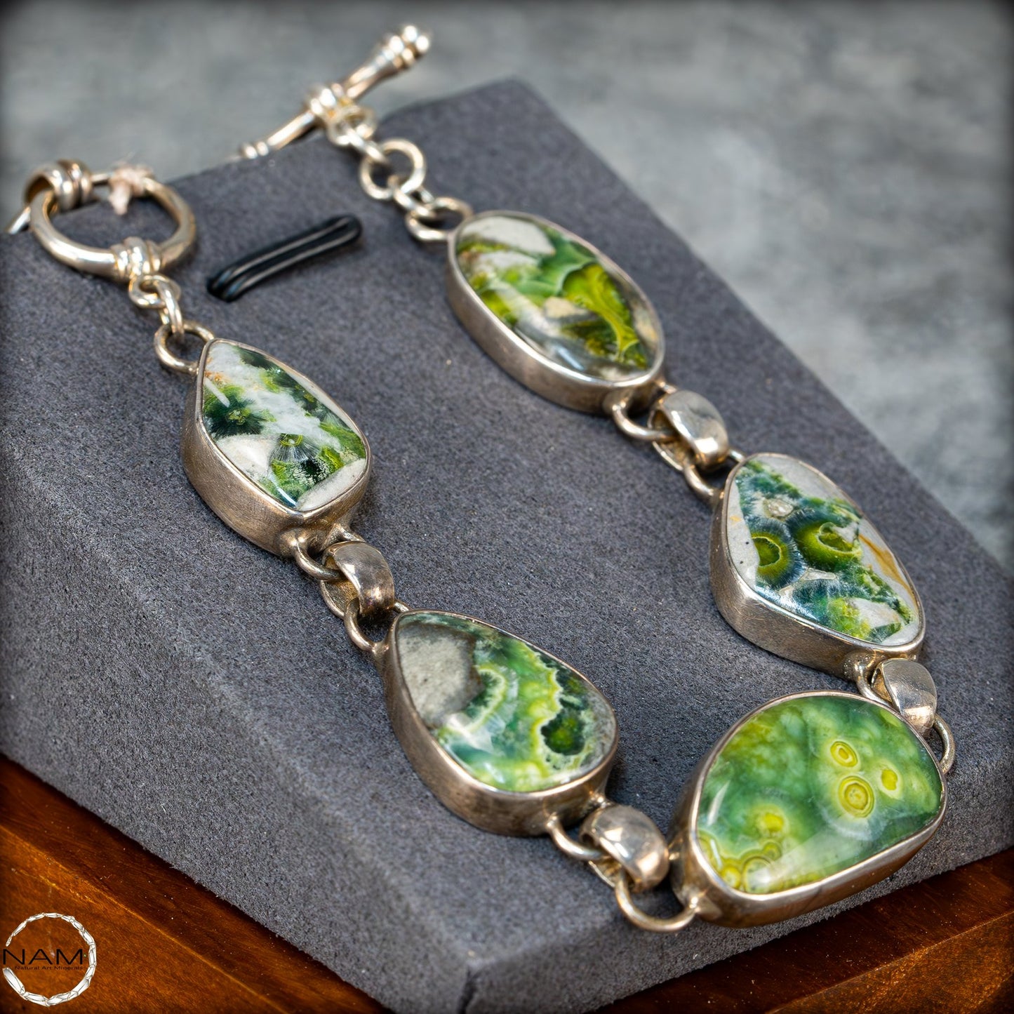 Wavellit-Armband – Ein Meisterwerk natürlicher Strukturen -19,00g 95ct