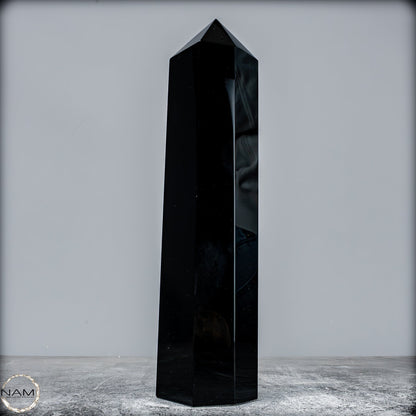 Natürliche Schwarze Obsidian Kristall-Obelisk - 1189,31g