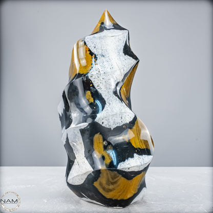 Natürliche Jaspis-Chalcedon Kristallflamme - 2537,18g