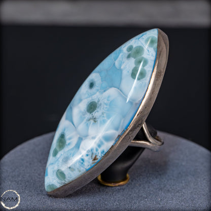 Larimar Ring aus 925er Silber-  35,43g 177,15ct