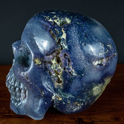 Natürlicher Botryoidal Chalcedony Kristall-Totenkopf - 6640,80g