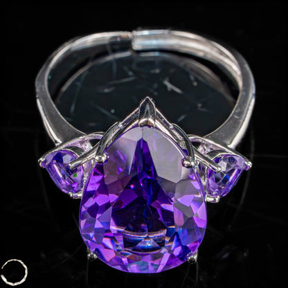 Einzigartiger Amethyst-Ring aus 925er Silber - 5,41g