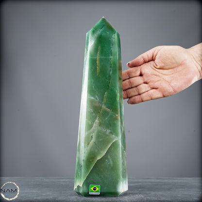 Natürlicher Aventurin Obelisk aus Brasilien - 1818,74g