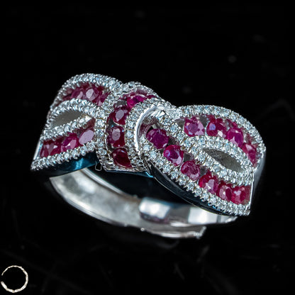 Rubin-Ring aus 925er Silber – Elegantes Funkeln  6,22g 31,1ct