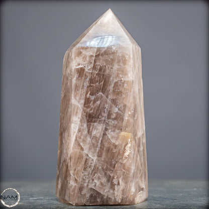 Natürlicher Rauchquarz-Kristall Obelisk aus Brasilien - 1392,55g