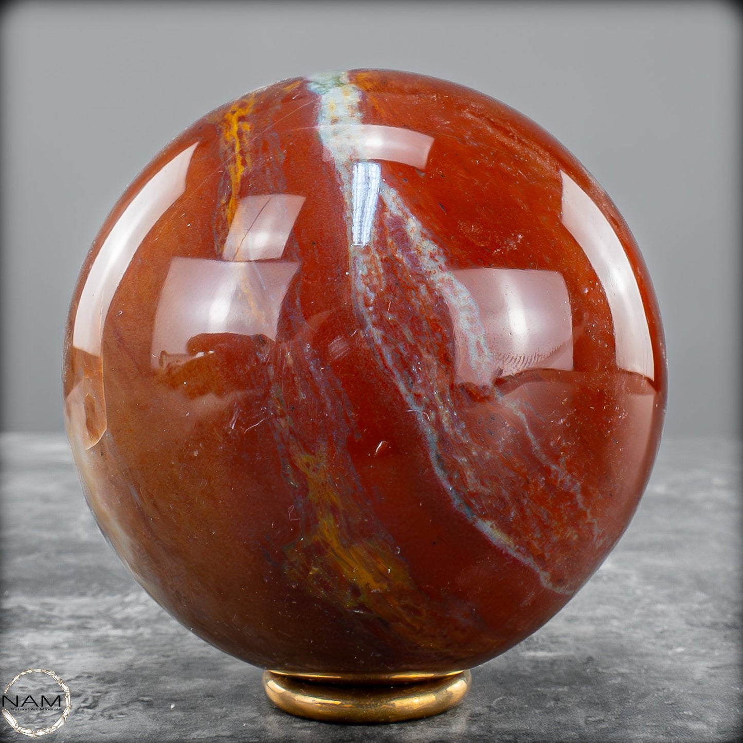 Natürliche Jaspis-Achat Kristallkugel - 736,67g