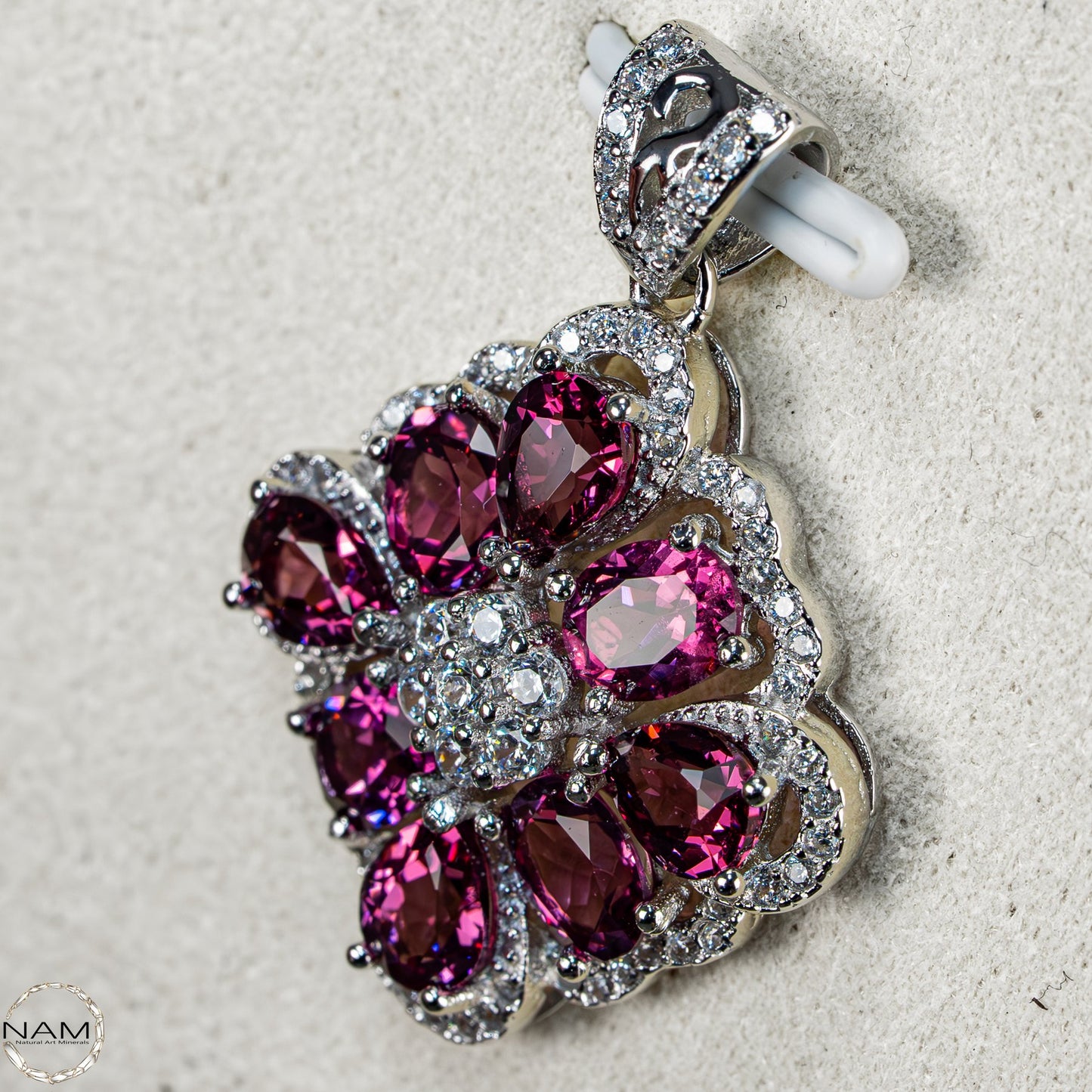 Traumhafter Rubellit-Turmalin Anhänger aus 925er Silber –  17,3ct