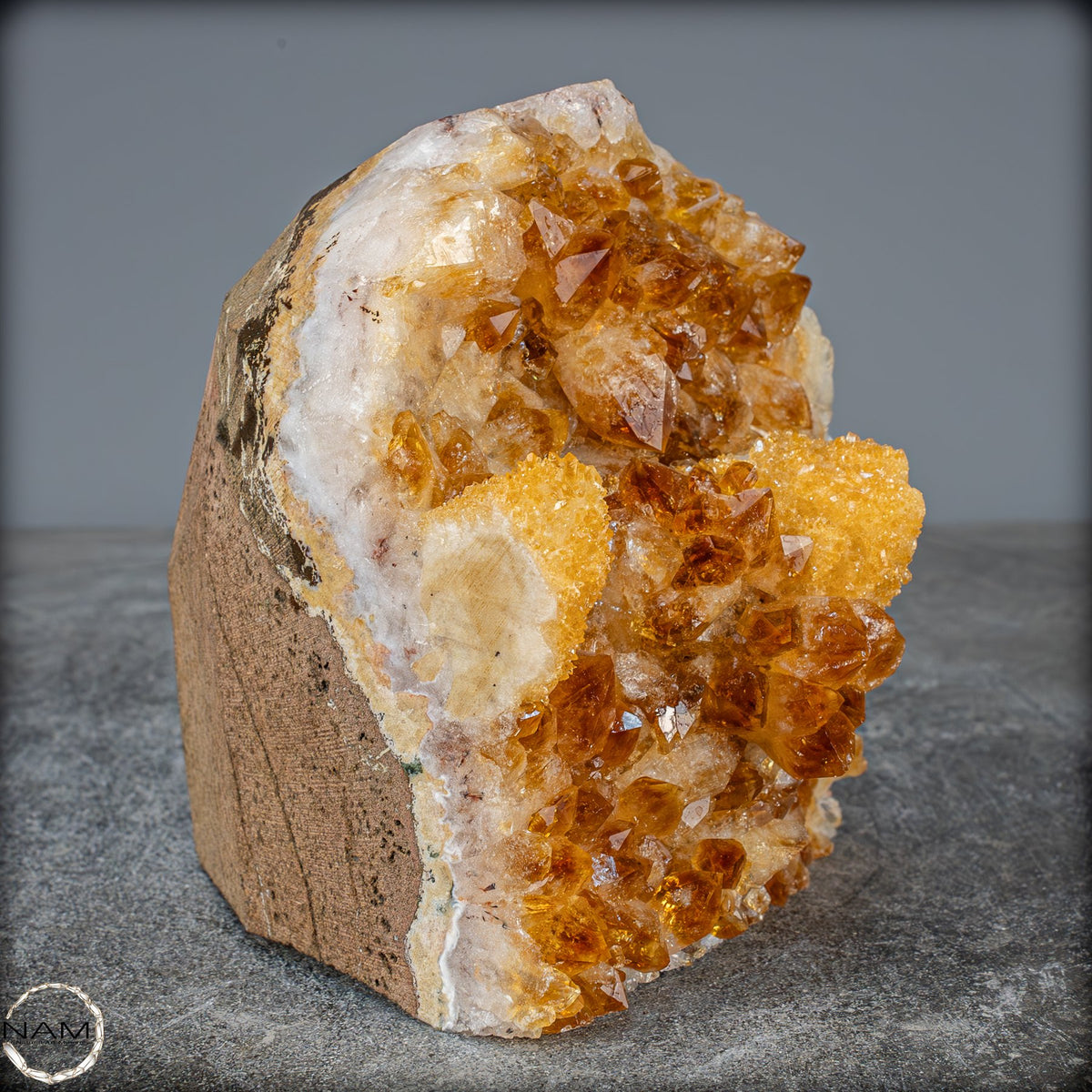 Citrin-Quarz Druse, Brasilien -1850,51g