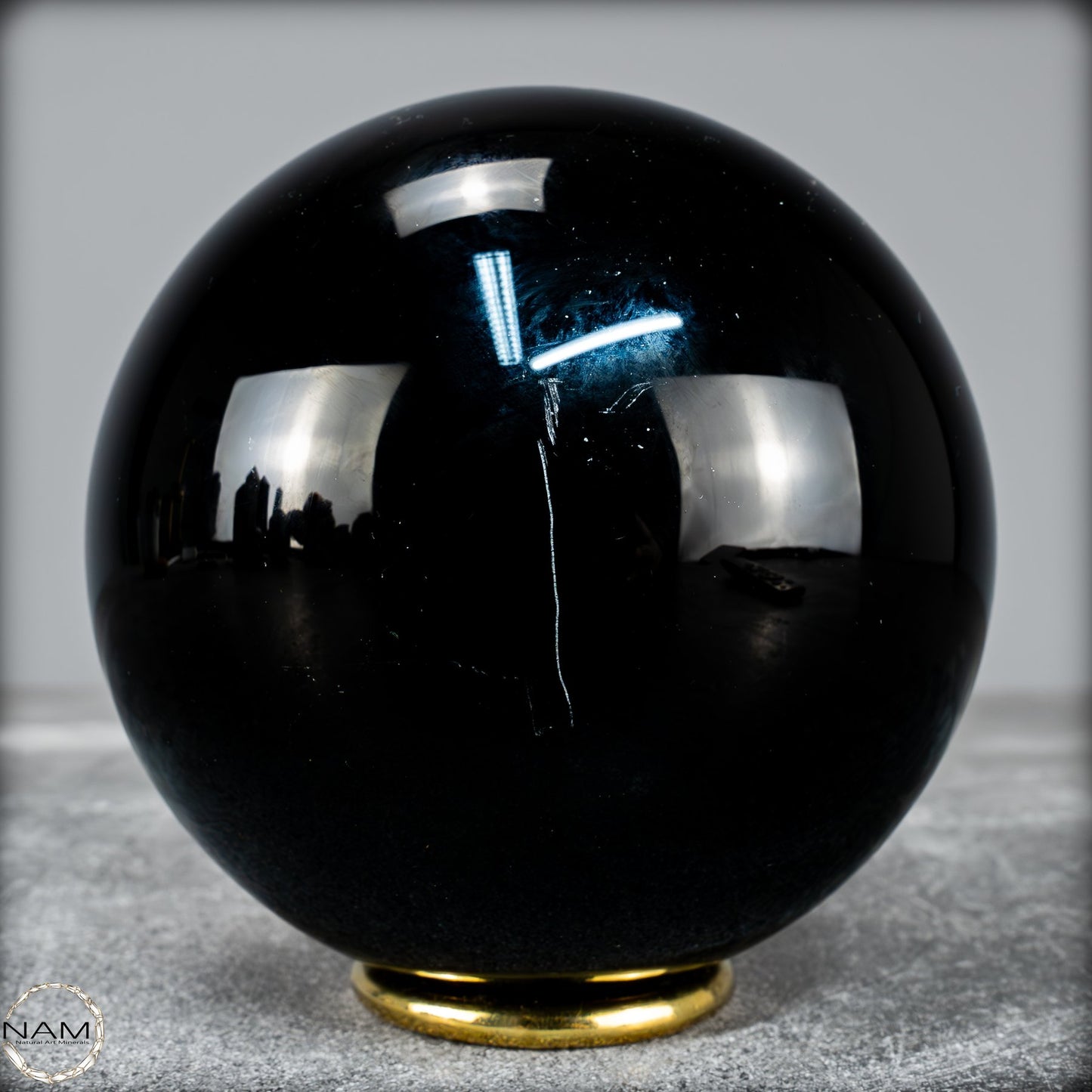 Natürliche Schwarze Obsidian Kristall-Kugel - 1168,17g - 95mm