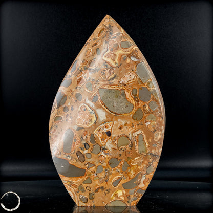 Natürliche Leoparden-Jaspis Kristall Flamme- 982,16g