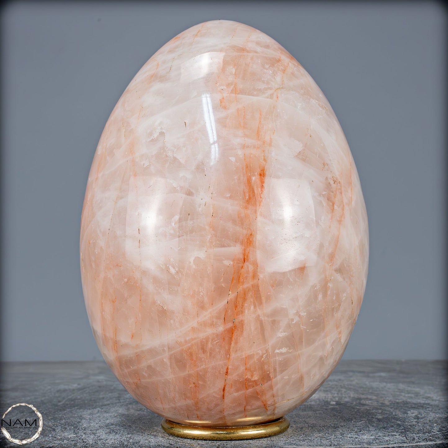 Natürliches Rotes Feuerquarz-Kristall Ei - 5563,12g