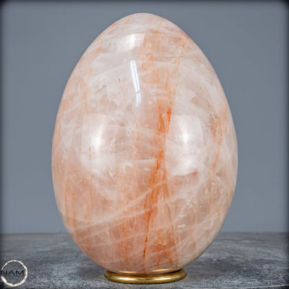 Natürliches Rotes Feuerquarz-Kristall Ei - 5563,12g